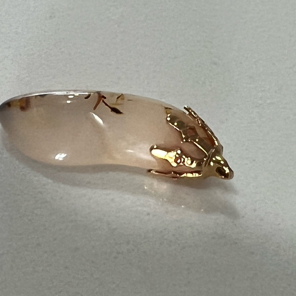 Stylish Gold and Cream Brooch